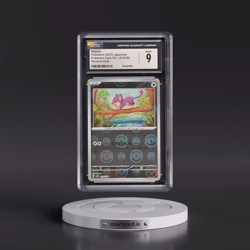 2023 Pokémon Card 151 #019/165 Rattata - Reverse Holo Poké Ball (CGC 9 MINT)