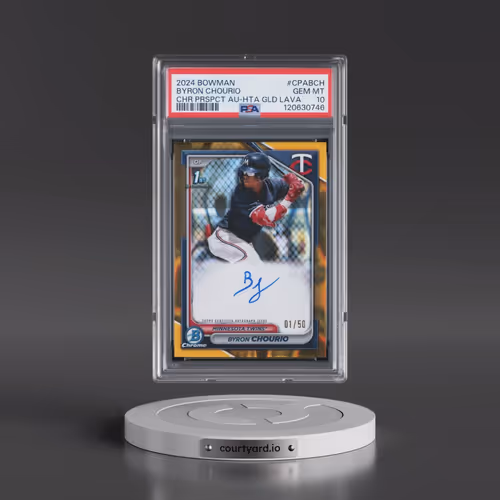 2024 Bowman Chrome Prospect Autographs #CPABCH Byron Chourio - Hta Gold Lava (PSA 10 GEM MINT)