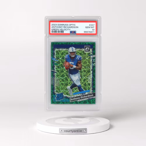 2023 Panini Donruss Optic #247 Anthony Richardson - Green Velocity (PSA 10 GEM MINT)