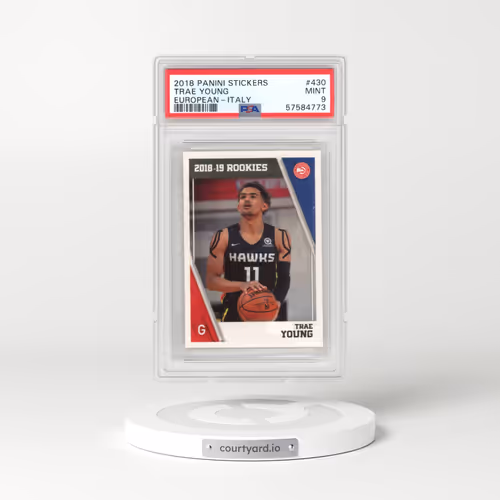 2018 Panini Stickers European #430 Trae Young - Italy (PSA 9 MINT)