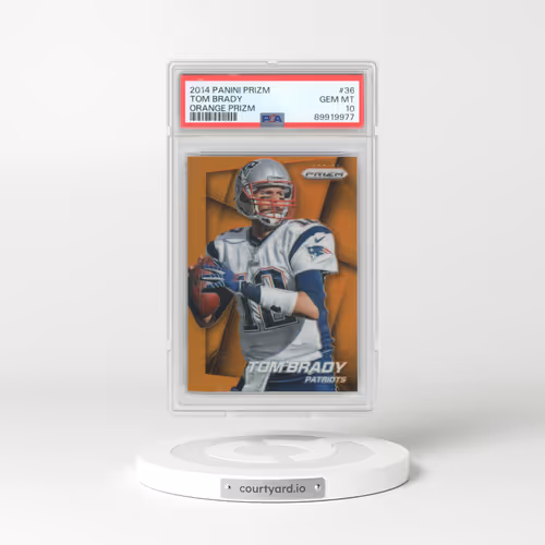 2014 Panini Prizm #36 Tom Brady - Orange Prizm (PSA 10 GEM MINT)