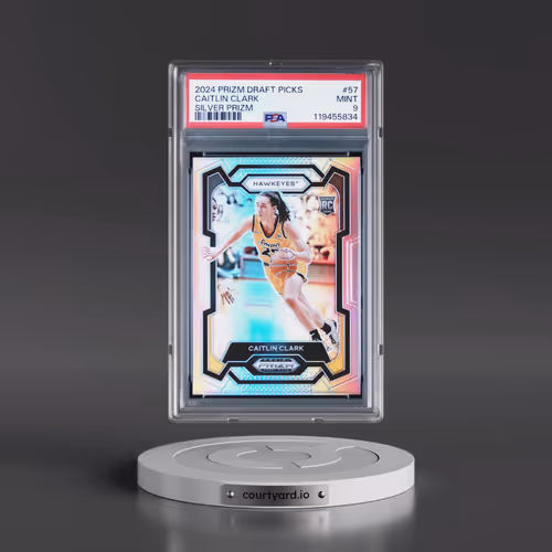 2024 Panini Prizm Draft Picks #57 Caitlin Clark - Silver Prizm (PSA 9 MINT)