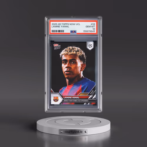 2025-2026 Topps Now UEFA Champions League #33 Lamine Yamal (PSA 10 GEM MINT)