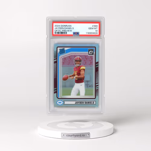 2024 Panini Donruss #389 Jayden Daniels - Optic Preview (PSA 10 GEM MINT)