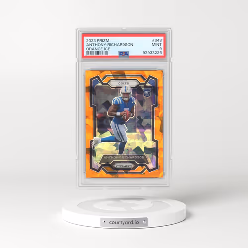 2023 Panini Prizm #343 Anthony Richardson - Orange Ice (PSA 9 MINT)