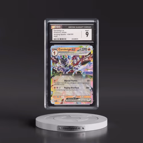 2024 Pokémon Ssp EN-Surging Sparks #036 Ceruledge EX - Holo (CGC 9 MINT)