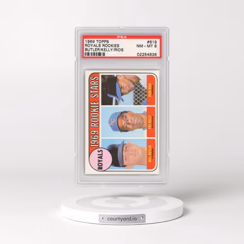 1969 Topps #619 Royals Rookies - Butler/Kelly/Rios (PSA 8 NM-MT)
