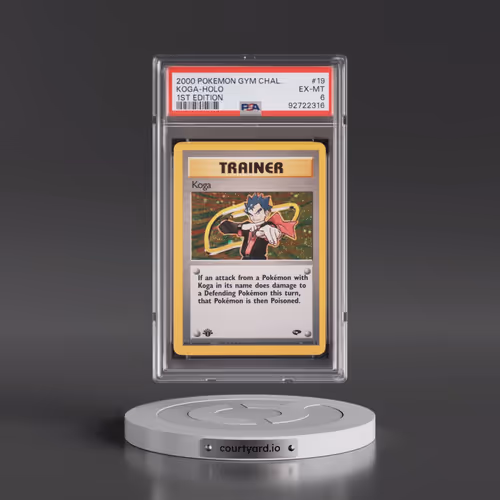 2000 Pokémon Gym Challenge #19 Koga - 1st Edition Holo (PSA 6 EX-MT)