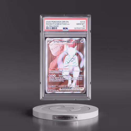 2025 Pokémon Dri EN-Destined Rivals #213 Team Rocket's Mewtwo EX - Holo Ultra Rare (PSA 10 GEM MINT)