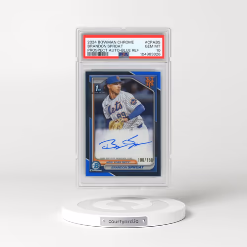 2024 Bowman Chrome Prospect Autographs #CPABS Brandon Sproat - Blue Refractor (PSA 10 GEM MINT)