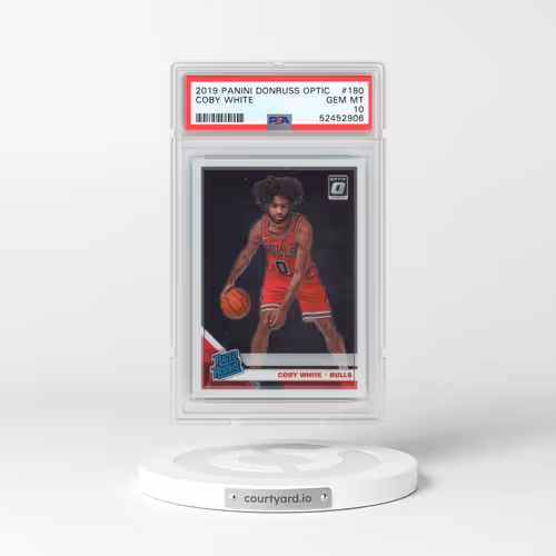 2019 Panini Donruss Optic #180 Coby White (PSA 10 GEM MINT)