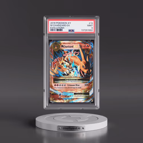 2016 Pokémon XY Evolutions #13 M Charizard EX - Holo (PSA 9 MINT)