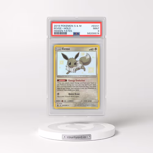 2019 Pokémon Sun & Moon Hidden Fates #SV41 Eevee - Holo (PSA 9 MINT)