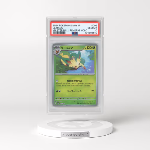 2024 Pokémon Sv8a-Terastal Fest EX #002 Leafeon - Reverse Holo Master Ball (PSA 10 GEM MINT)