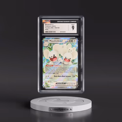 2023 Pokémon Par EN-Paradox Rift #155 Maushold EX - Holo (CGC 9 MINT)