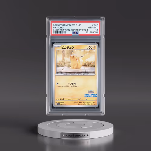 2025 Pokémon SV-P Promo #242 Pikachu - Illustration Contest 2024 (PSA 10 GEM MINT)