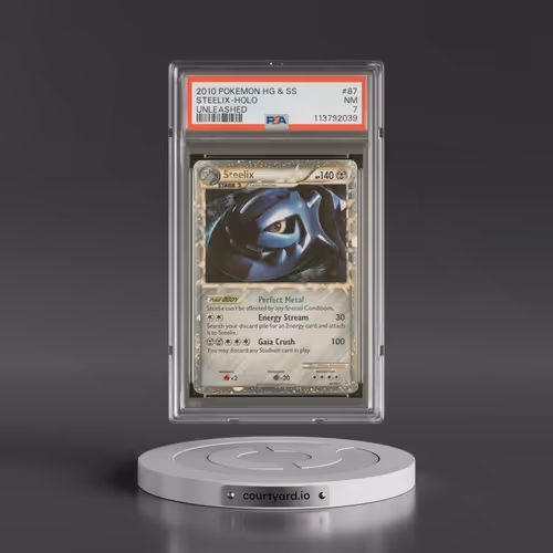 2010 Pokémon Heartgold & Soulsilver Unleashed #87 Steelix - Holo (PSA 7 NM)