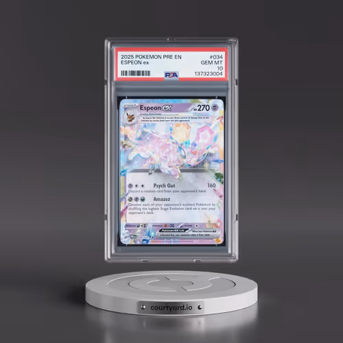 2025 Pokémon Pre EN-Prismatic Evolutions #034 Espeon EX - Holo (PSA 10 GEM MINT)