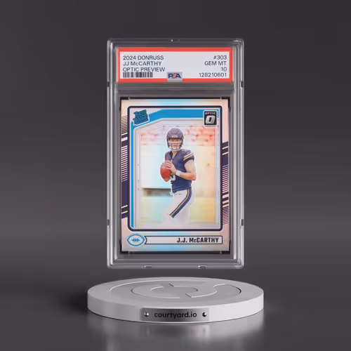 2024 Panini Donruss #303 JJ McCarthy - Optic Preview (PSA 10 GEM MINT)