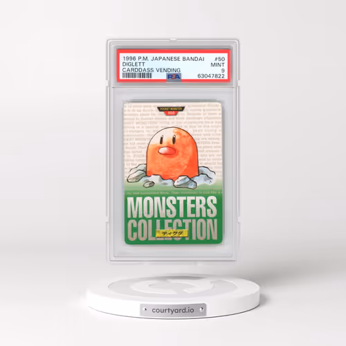 1996 Pokémon Bandai Carddass Vending #50 Diglett (PSA 9 MINT)