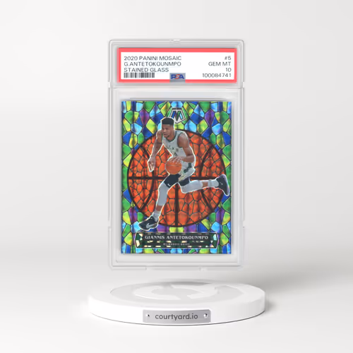 2020 Panini Mosaic Stained Glass #5 Giannis Antetokounmpo (PSA 10 GEM MINT)