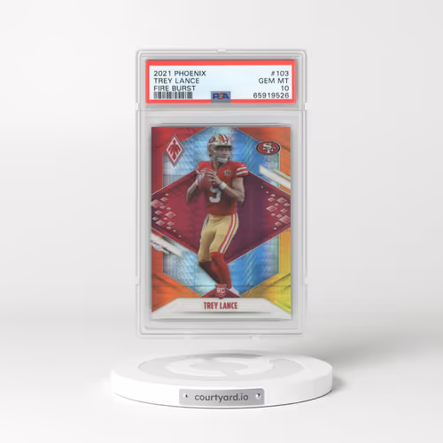 2021 Panini Phoenix #103 Trey Lance - Fire Burst (PSA 10 GEM MINT)