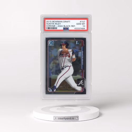 2015 Bowman Draft #157 Austin Riley - Chrome-Asia Black Refractor (PSA 10 GEM MINT)