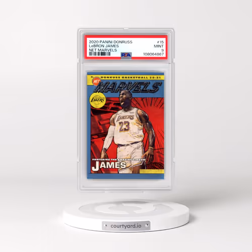 2020 Panini Donruss Net Marvels #15 LeBron James (PSA 9 MINT)