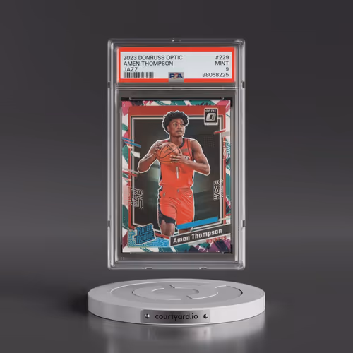 2023 Panini Donruss Optic #229 Amen Thompson - Jazz (PSA 9 MINT)