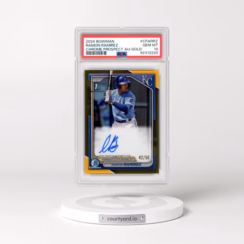 2024 Bowman Chrome Prospect Autographs #CPARRZ Ramon Ramirez - Gold Refractor (PSA 10 GEM MINT)