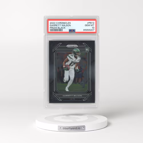 2022 Panini Chronicles Prizm Black #PB12 Garrett Wilson (PSA 10 GEM MINT)