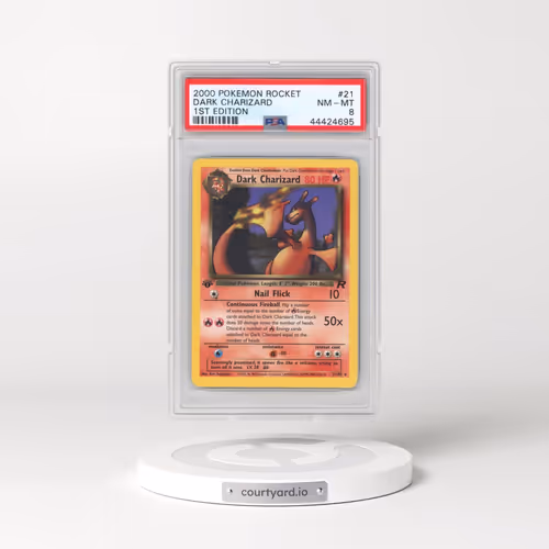 2000 Pokémon Rocket #21 Dark Charizard - 1st Edition (PSA 8 NM-MT)
