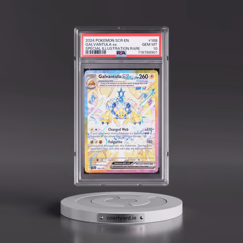 2024 Pokémon Scr EN-Stellar Crown #168 Galvantula EX - Holo Special Illustration Rare (PSA 10 GEM MI