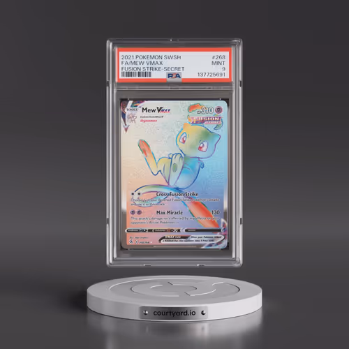 2021 Pokémon Sword & Shield Fusion Strike #268 Mew Vmax - Full Art Secret (PSA 9 MINT)