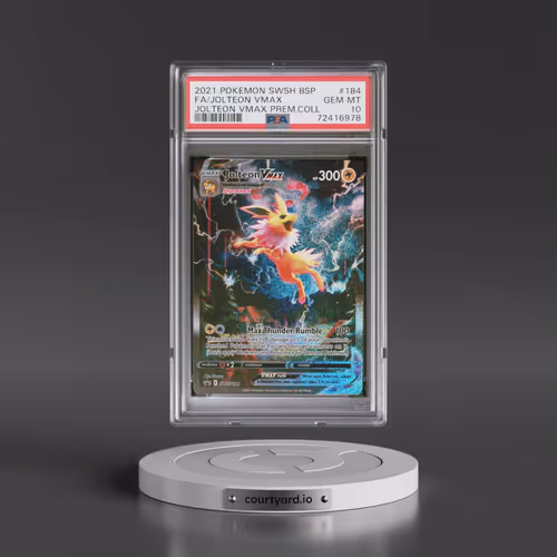 2021 Pokémon Swsh Black Star Promo #184 Jolteon Vmax - Full Art Jolteon Vmax Premium Collection (PSA
