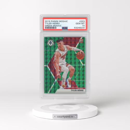 2019 Panini Mosaic #223 Tyler Herro - Green Mosaic (PSA 10 GEM MINT)