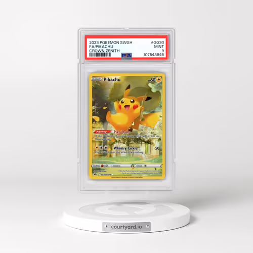 2023 Pokémon Sword and Shield Crown Zenith #GG30 Pikachu - Full Art (PSA 9 MINT)