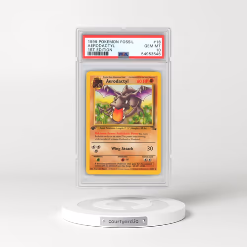 1999 Pokémon Fossil #16 Aerodactyl - 1st Edition (PSA 10 GEM MINT)