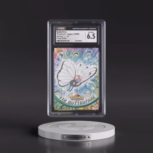 1999 Series 1 (Oval Nintendo Seal) #12 Butterfree - First Print (Blue Topps Logo) (CGC 6.5 EX-NM+)