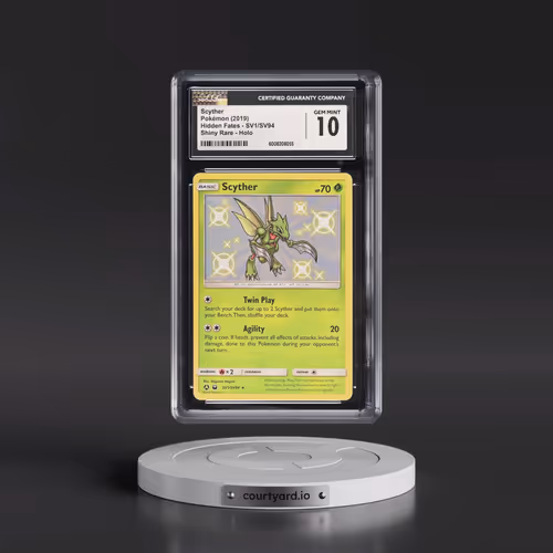 2019 Hidden Fates #SV1/SV94 Scyther - Shiny Vault Holo (CGC 10 GEM MINT)