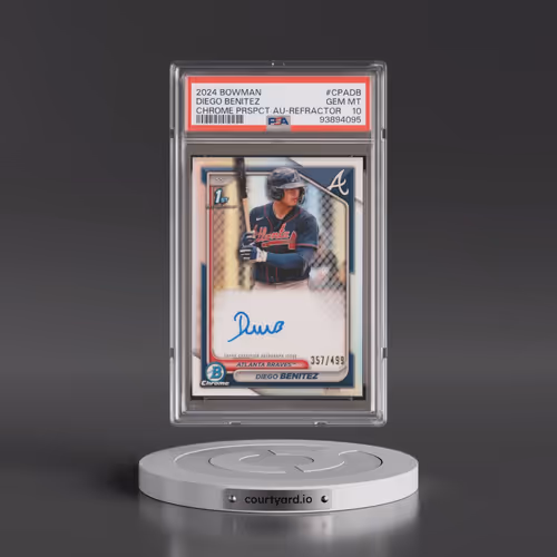 2024 Bowman Chrome Prospect Autographs #CPADB Diego Benitez - Refractor (PSA 10 GEM MINT)