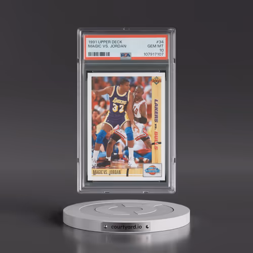 1991 Upper Deck #34 Magic vs. Jordan (PSA 10 GEM MINT)