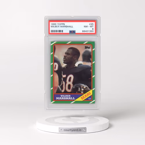 1986 Topps #25 Wilber Marshall (PSA 8 NM-MT)