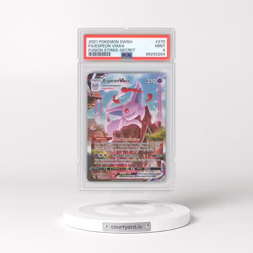 2021 Pokémon Sword & Shield Fusion Strike #270 Espeon Vmax - Full Art Secret (PSA 9 MINT)