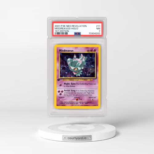 2001 Pokémon Neo Revelation #11 Misdreavus - 1st Edition Holo (PSA 7 NM)