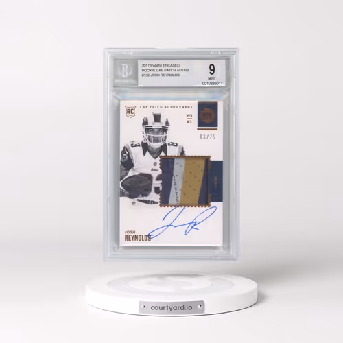 2017 Panini Encased Rookie Cap Patch Autographs #132 Josh Reynolds/75 (BGS 9 MINT)