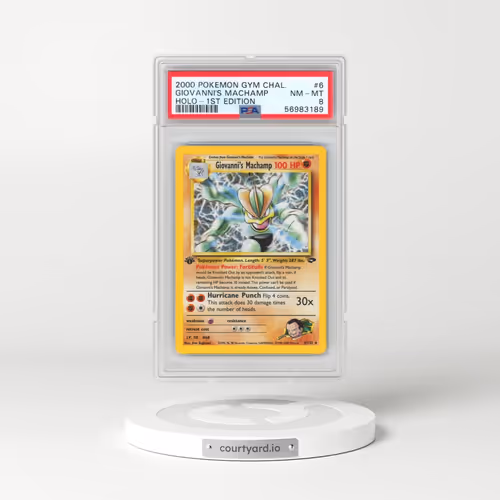 2000 Pokémon Gym Challenge #6 Giovanni's Machamp - 1st Edition Holo (PSA 8 NM-MT)