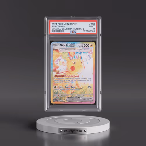 2024 Pokémon Ssp EN-Surging Sparks #238 Pikachu EX - Holo Special Illustration Rare (PSA 9 MINT)