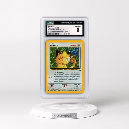 1999 Black Star Promos #10 Meowth - Holo TCG Game Boy Game (CGC 8 NM-MT)