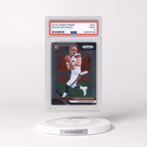 2018 Panini Prizm #201 Baker Mayfield (PSA 9 MINT)